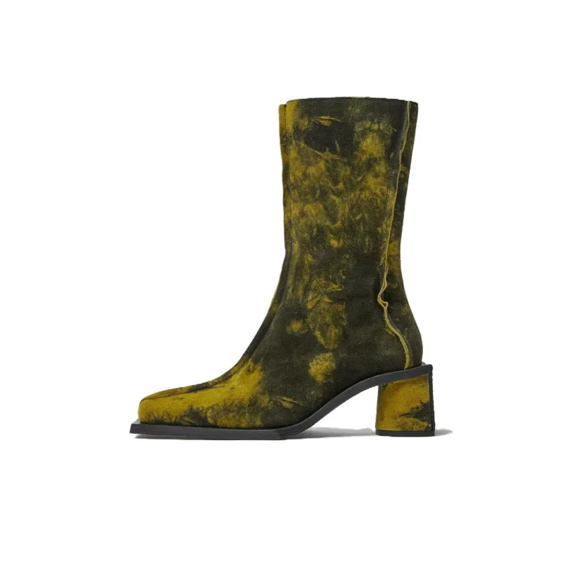 MIISTA Ankle Boots 5cm Women's Yellow-0