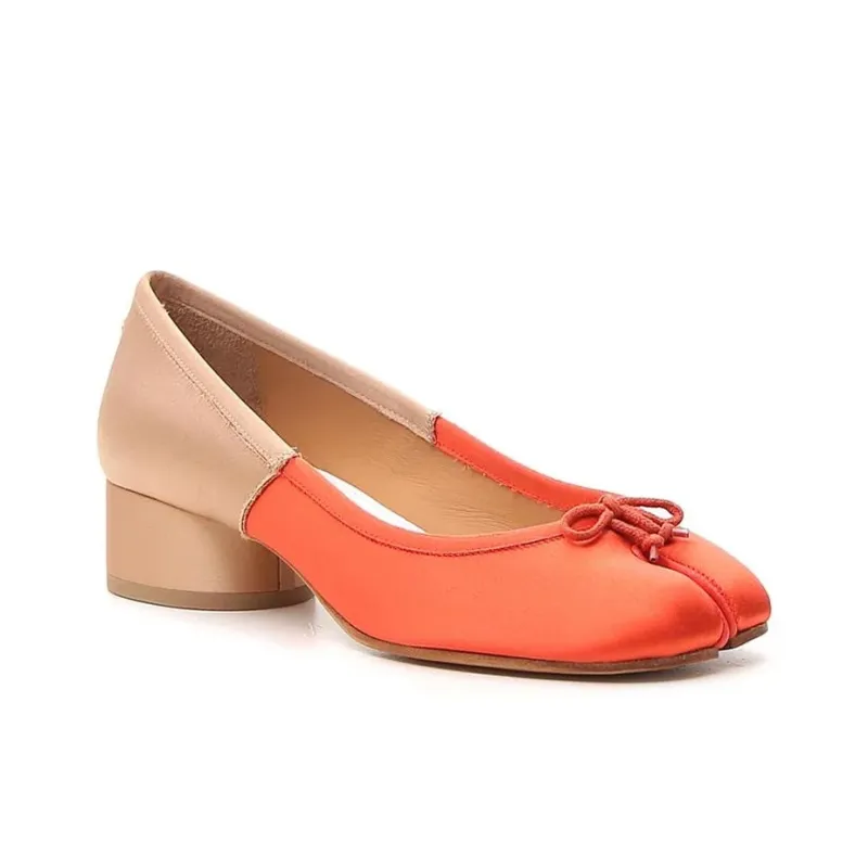 Maison Margiela Tabi High Heels 4cm Women's Orange Beige-2