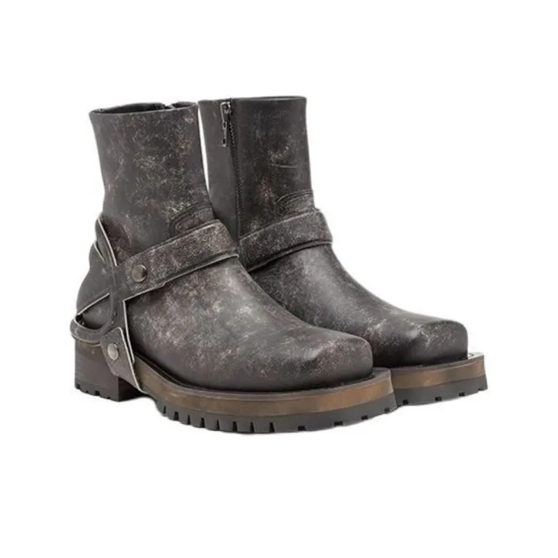DIESEL Ankle Boots Men Brown-3