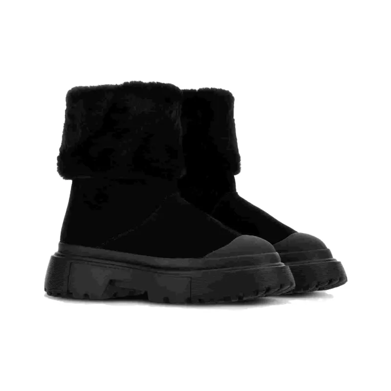 HOGAN Faux-Fur Detailed Boots Women's-2
