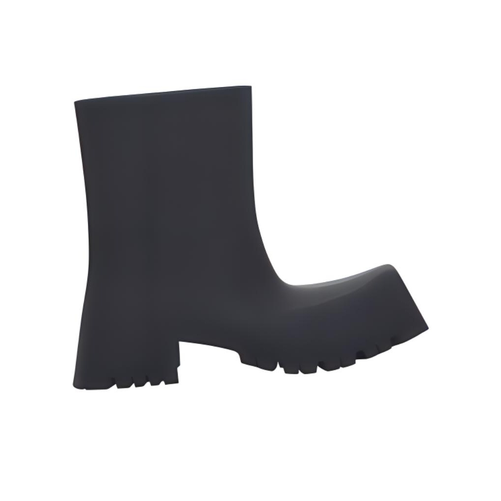 Balenciaga Trooper Rubber Boot Black - POIZON