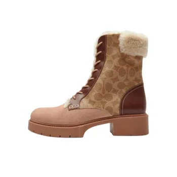 COACH Leighton Ankle Boots 4cm Women's Tan