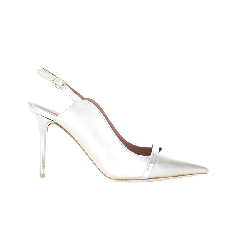 Malone Souliers High Heels Women's Silver-1