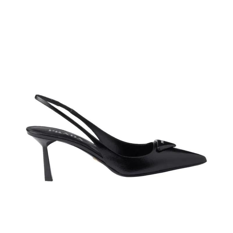 PRADA Saffiano High Heels 7.5cm Women's Black-1