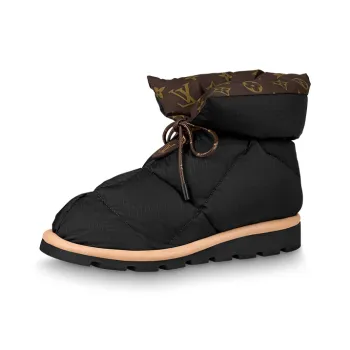 LOUIS VUITTON Pillow Comfort Ankle Boots 'Black With Brown' Women's
