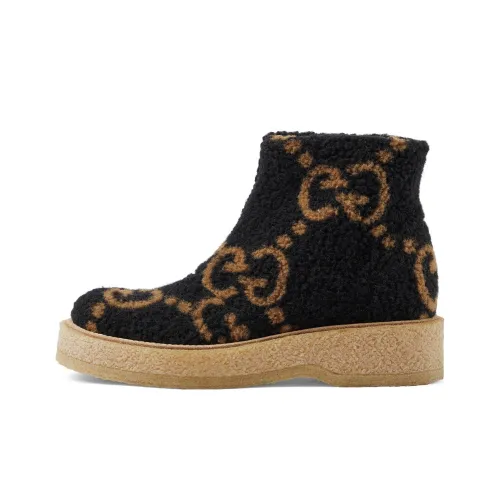 GUCCI Ankle Boots Women's Black Brown