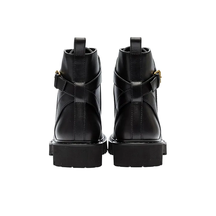Valentino Vlogo Fashion Casual Ankle Boots Women's Black-4