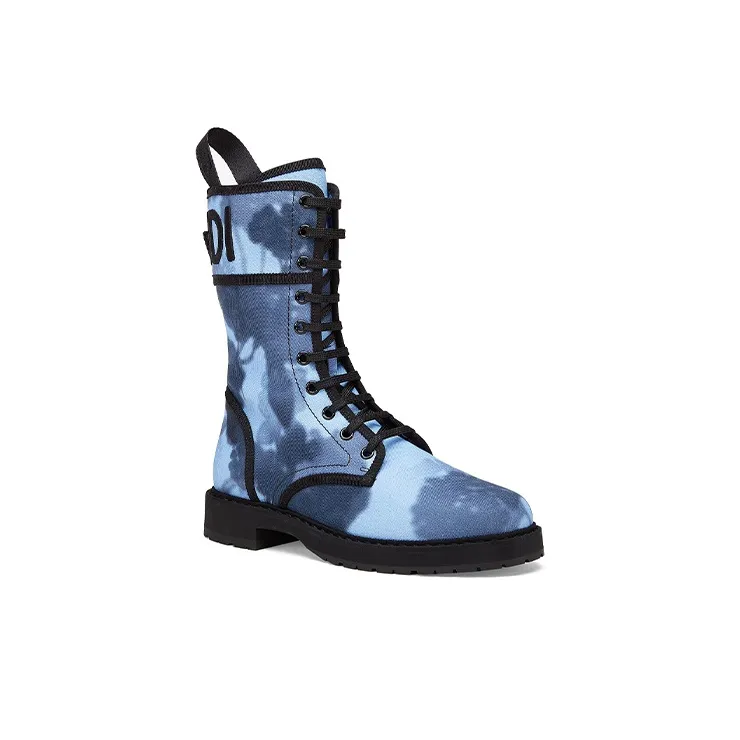 FENDI Signature Crew Martin Boot Women's Light Blue-2