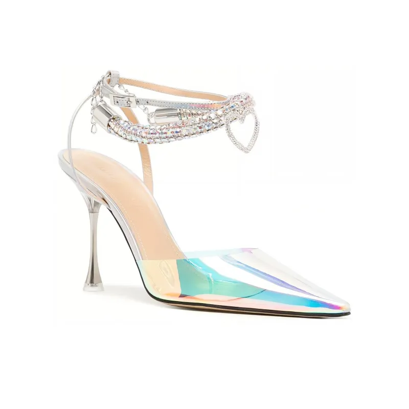 MACH & MACH Iridescent Crystal-strap Pumps-2