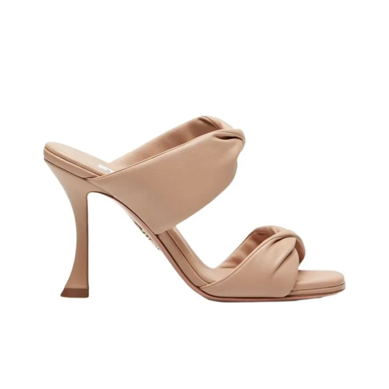 AQUAZZURA Twist 95mm Leather Sandals-1