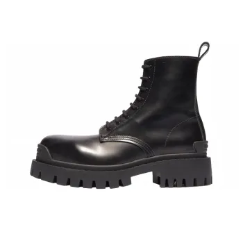 Balenciaga Strike Lace Up Boot Black Women's