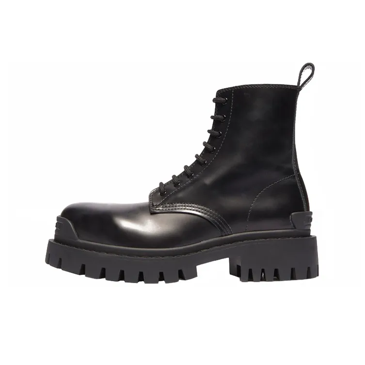 Balenciaga Strike Lace Up Boot Black Women's-0