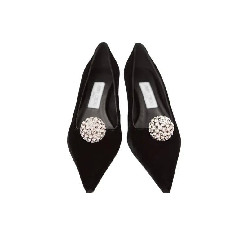 Jimmy Choo Orb Irregular Heel High Heels 5cm Women's Black-4