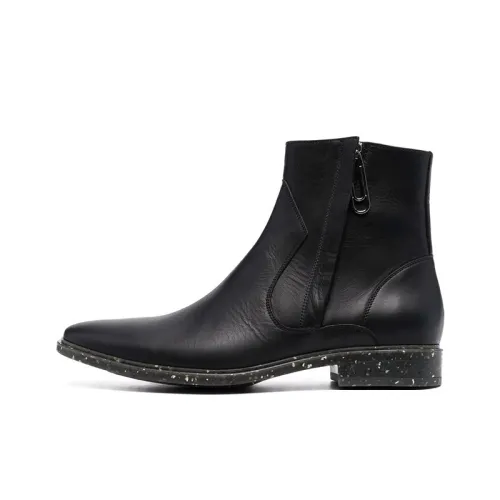 OFF WHITE Paperclip Zip up Ankle Boots Black