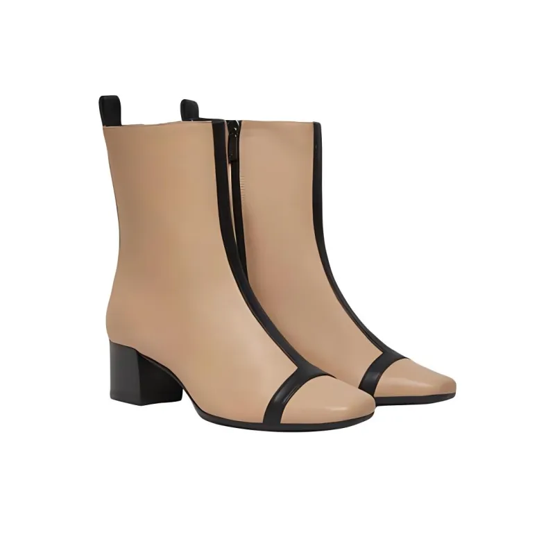 Carel Audrey Ankle Boots 4cm Women's Beige-2
