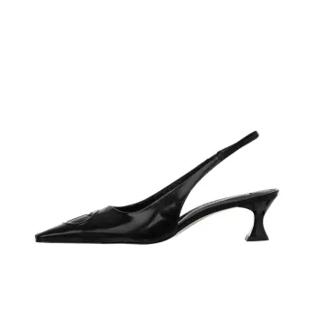 Open Yy Chunky Heel High Heels Women's Black