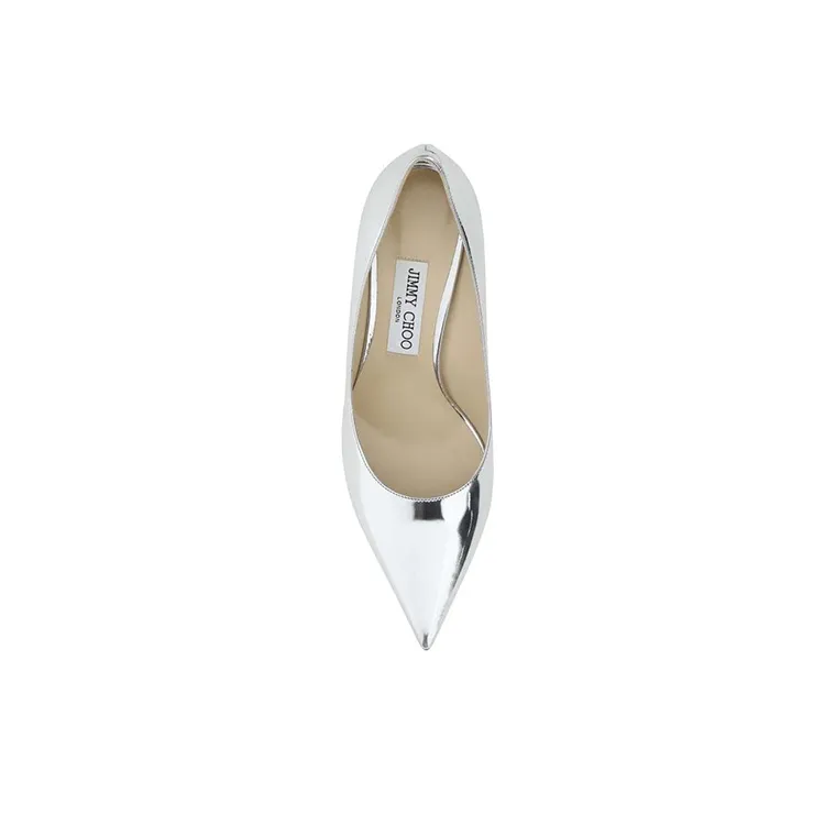 Jimmy Choo LOVE Slim Heel High Heels 6.5cm Women's Silver-3