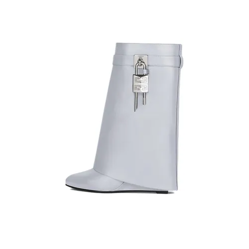 Givenchy Shark Lock Fashion Ankle Boots 9cm Women's Gray