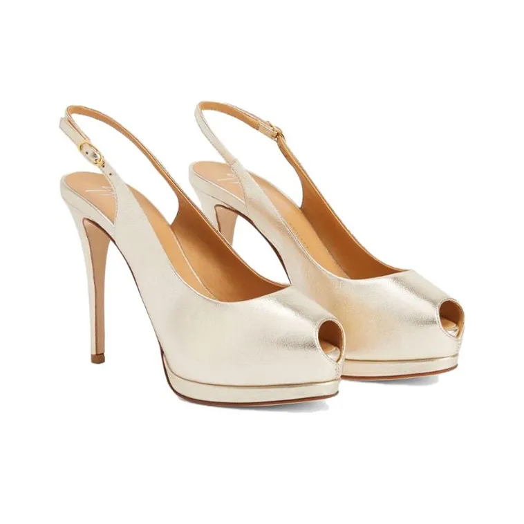 Giuseppe Zanotti/GZ Sharon Slim Heel High Heels 11cm Women's Gold-2