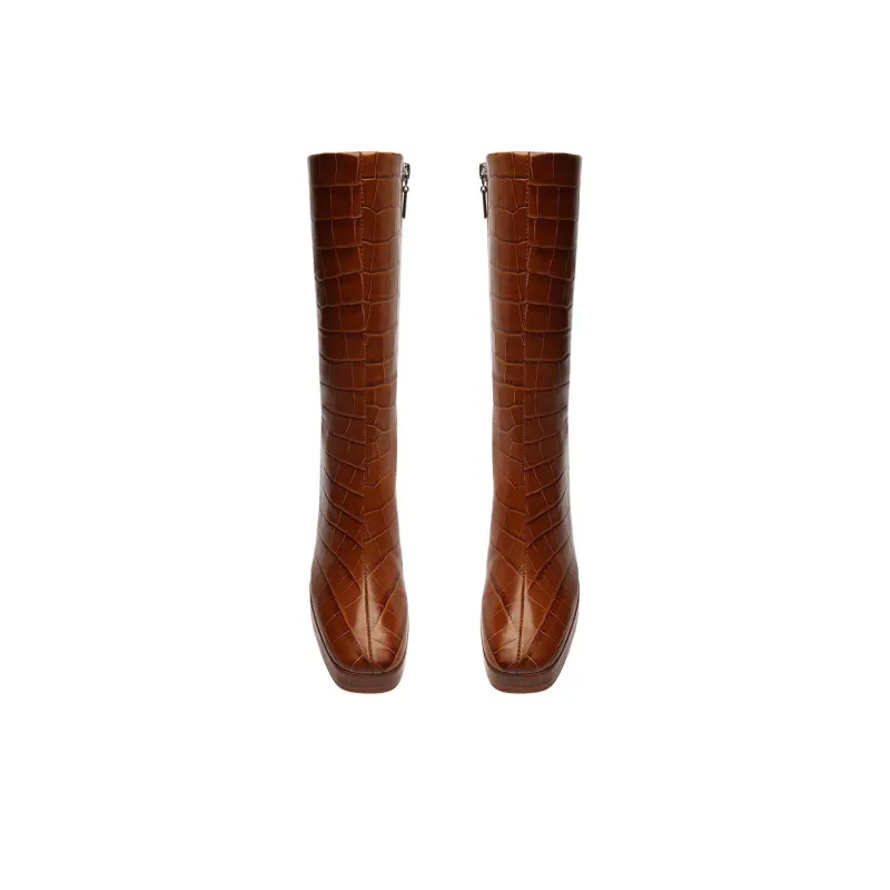 Schutz Raff Ankle Boots 10cm Women's Brown-4