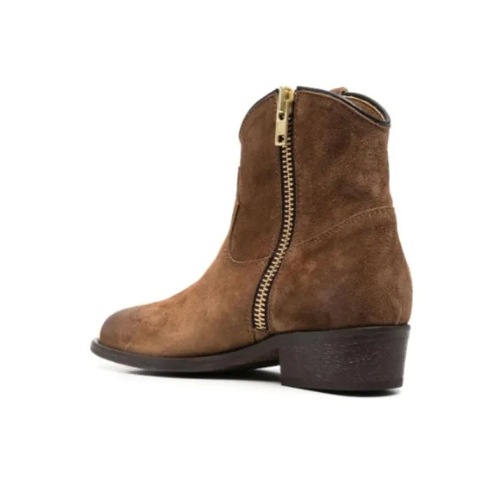 Via Roma 15 Panelled Suede Ankle Boots-2