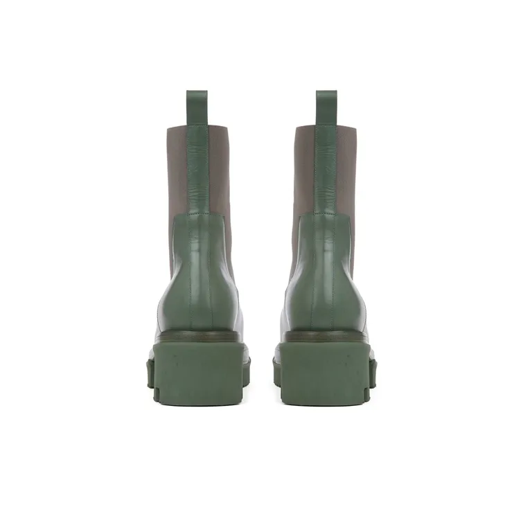 RICK OWENS/RO Beatle Bogun Chelsea Boots Men's Green-3