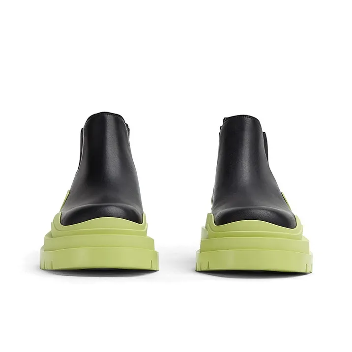 Bottega Veneta Tire Chelsea Short Chelsea Boots Women's Avocado Green-2