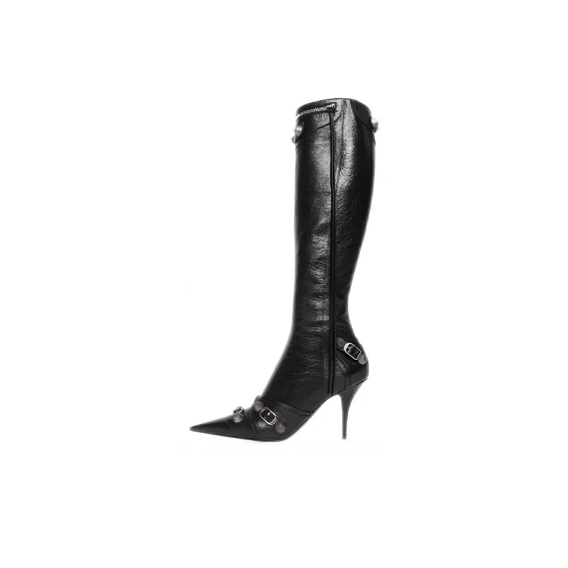 Balenciaga Cagole Pointed Toe Boots Women's-0