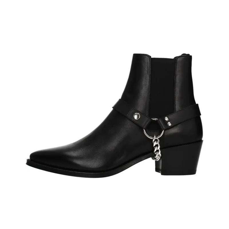 CELINE Short Chelsea Boots Men's Black-0