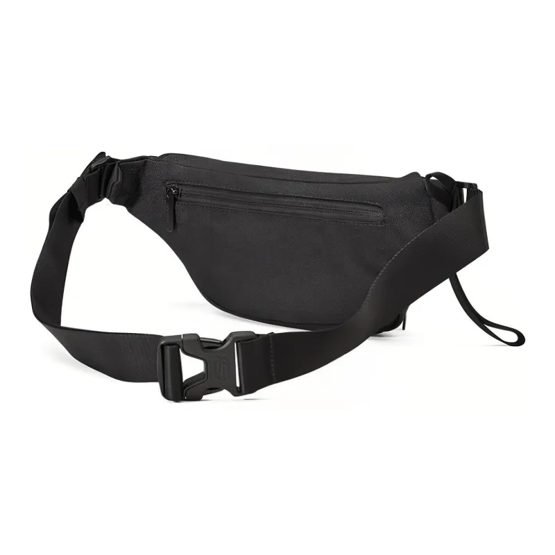 Skechers Fabric Cell Phone Pouch Fanny Pack Regular Unisex Carbon Black-1