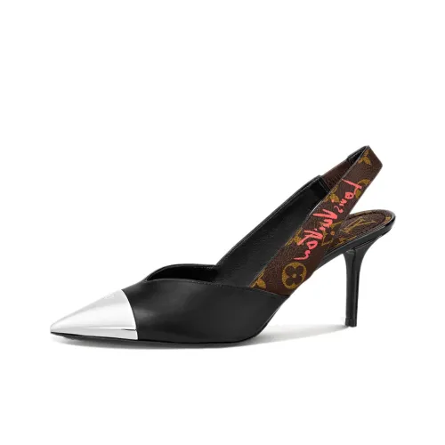 LOUIS VUITTON Grace Slim Heel High Heels Women's Brown