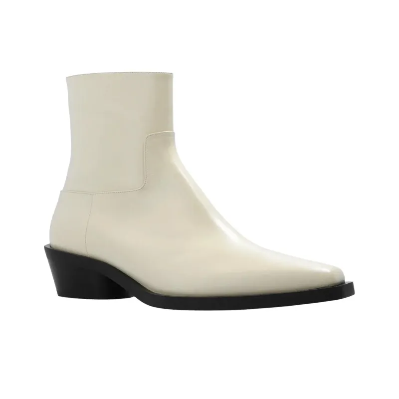 PROENZA SCHOULER Bronco Ankle Boots 5.5cm Women's Ivory White-2