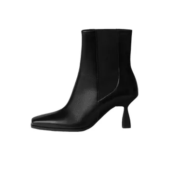 HERMES Gill Short Chelsea Boots Women's Black