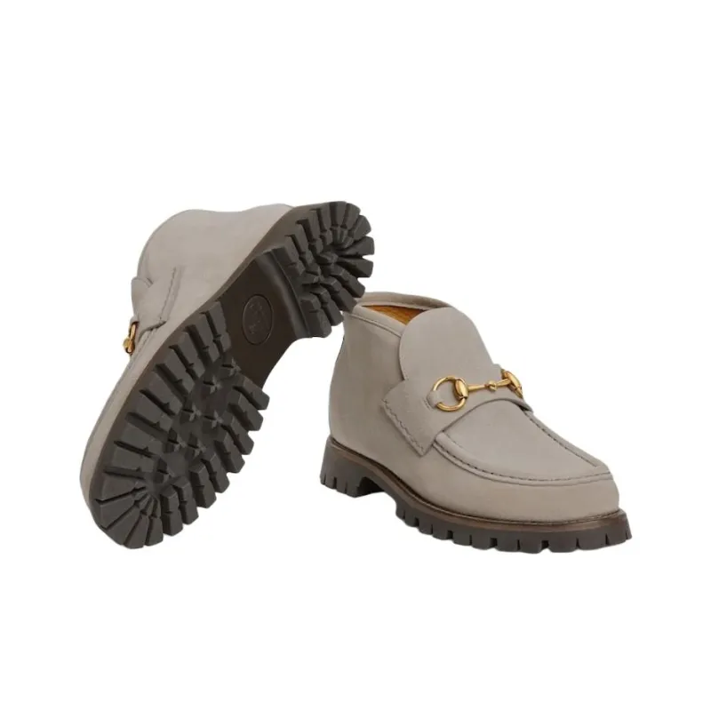 GUCCI Women's Horsebit Ankle Boot 'Light Beige' Women's-5