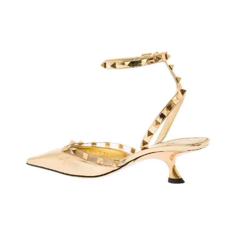 Valentino Garavani Rockstud Couture 50mm Mirrored Pumps-3