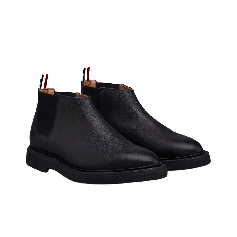 THOM BROWNE Almond Toe Chelsea Boots-2