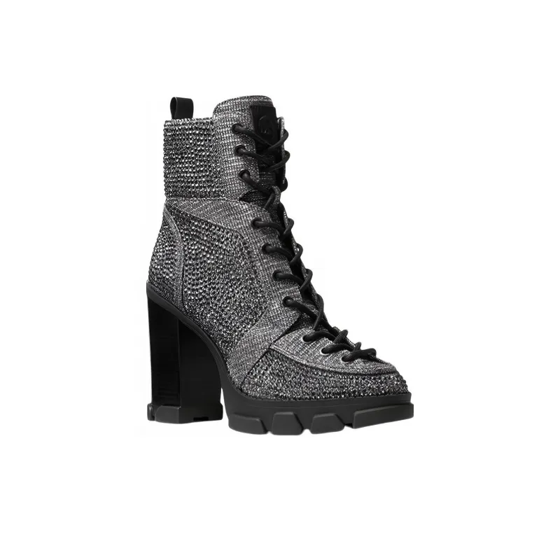 MICHAEL KORS Ridley Ankle Boots Women's Silver Gray-2