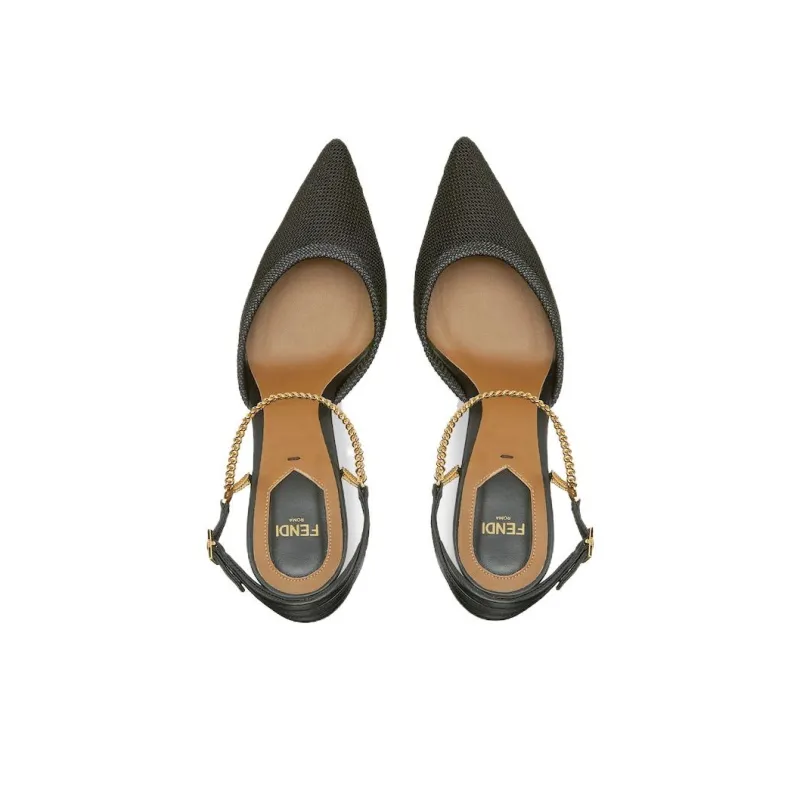 FENDI Colibrì Lite Slim Heel High Heels 8.5cm Women's Black-3