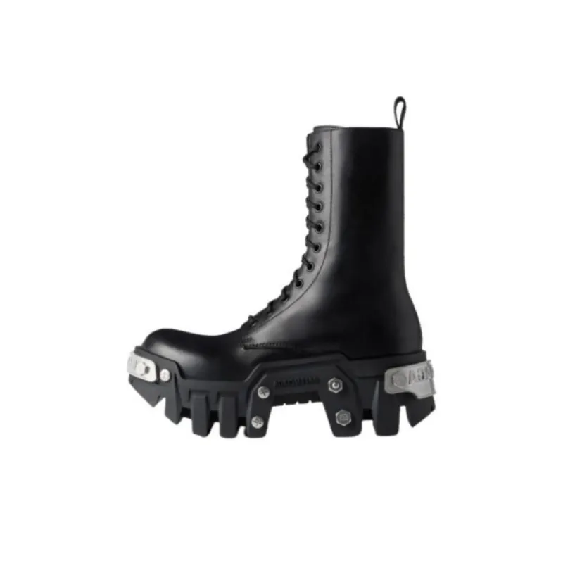 Balenciaga Bulldozer Platform Lace-up Boots-0