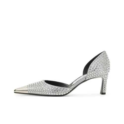 SERGIO ROSSI Slim Heel High Heels 5cm Women's Silver