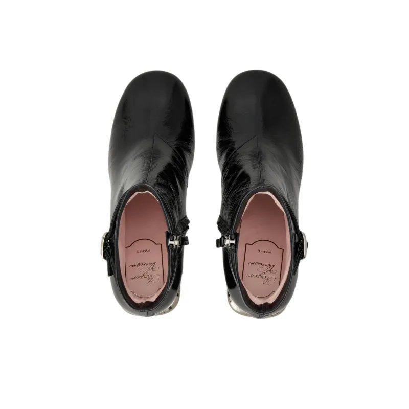 Roger Vivier Viv Podium Ankle Boots 8.5cm Women's Black-4