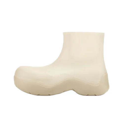 Bottega Veneta Puddle Rain Boots Ankle Boots Women's White