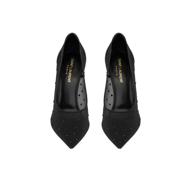 SAINT LAURENT Anja Pointed Toe Pumps-4
