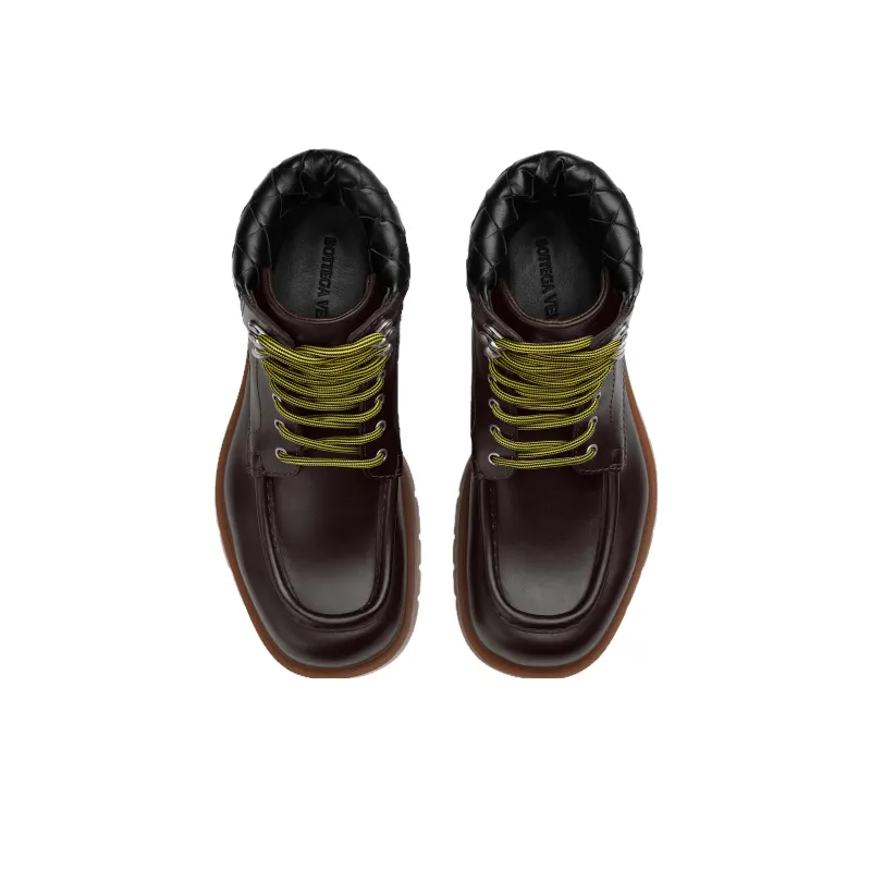 Bottega Veneta Haddock Short Martin Boot 4.5 Cm Men's Chocolate Brown-3