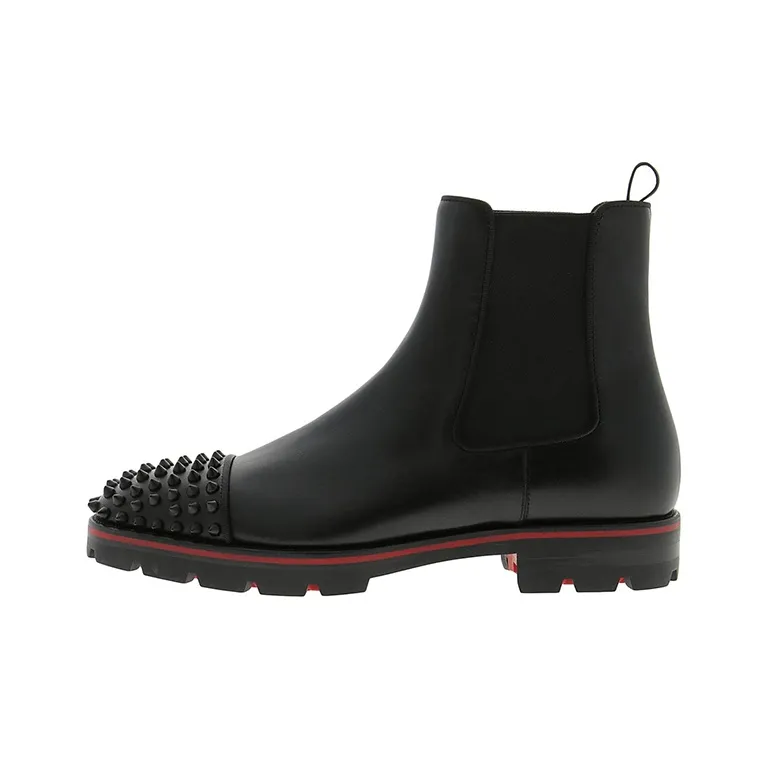 CL LUBOTING Ankle Length Chelsea Boots Men's Black-0