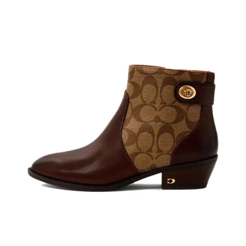 COACH Fashion Ankle Boots Women's Brown