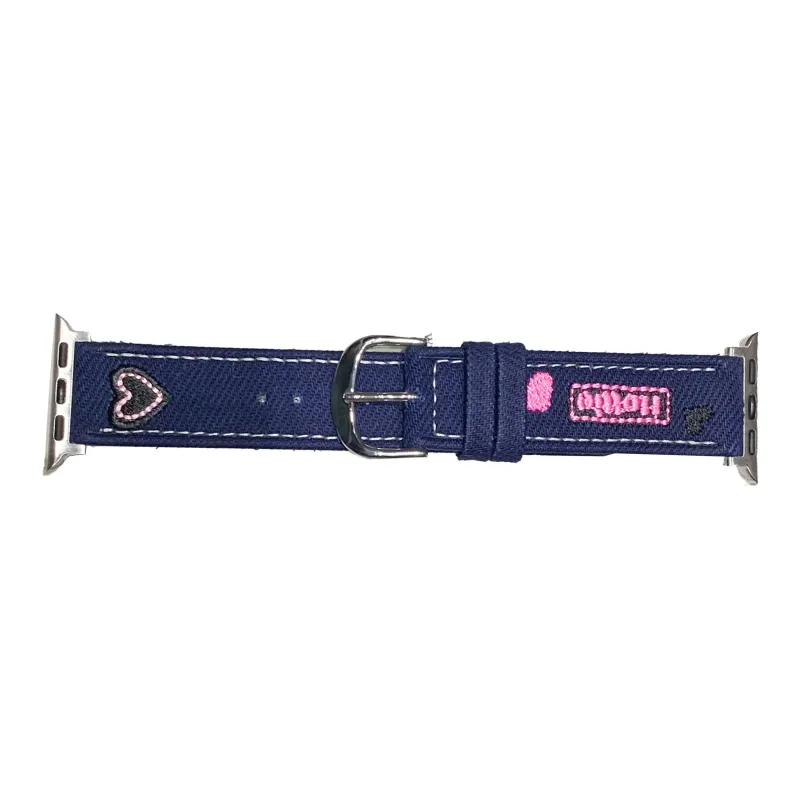 NCFCK Watch Band Apple Compatibility Denim Material-8
