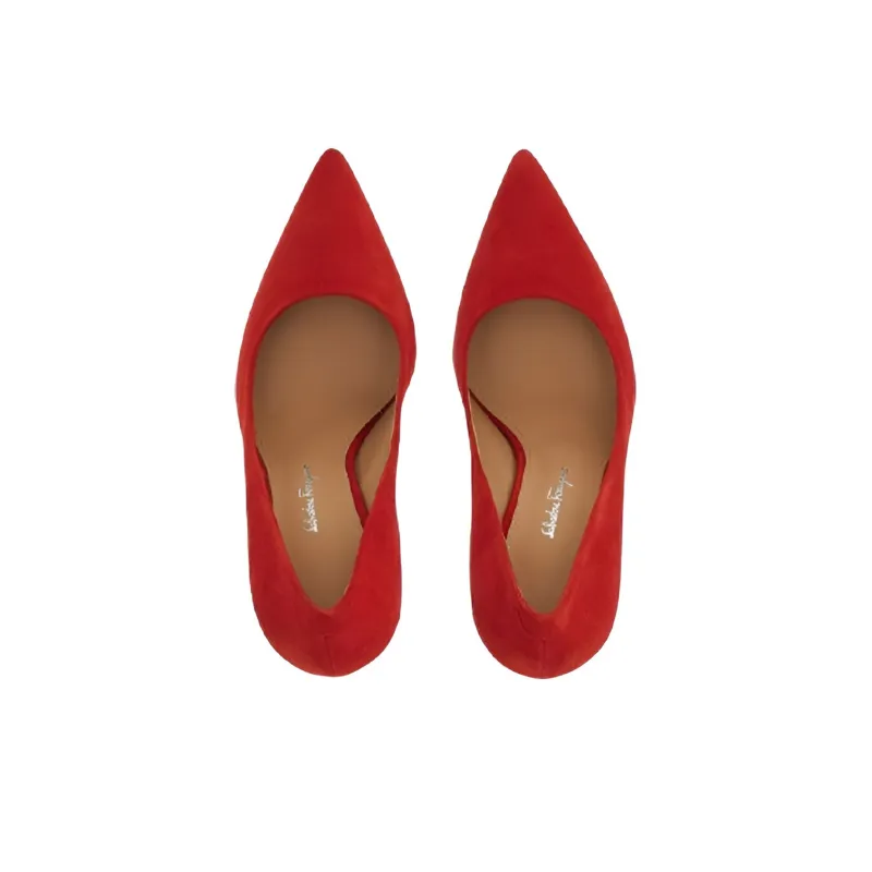 FERRAGAMO Pointed 110mm Suede Pumps-4