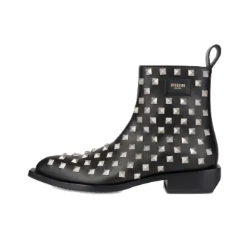 MOSCHINO Ankle Boots 4cm Men's Black
