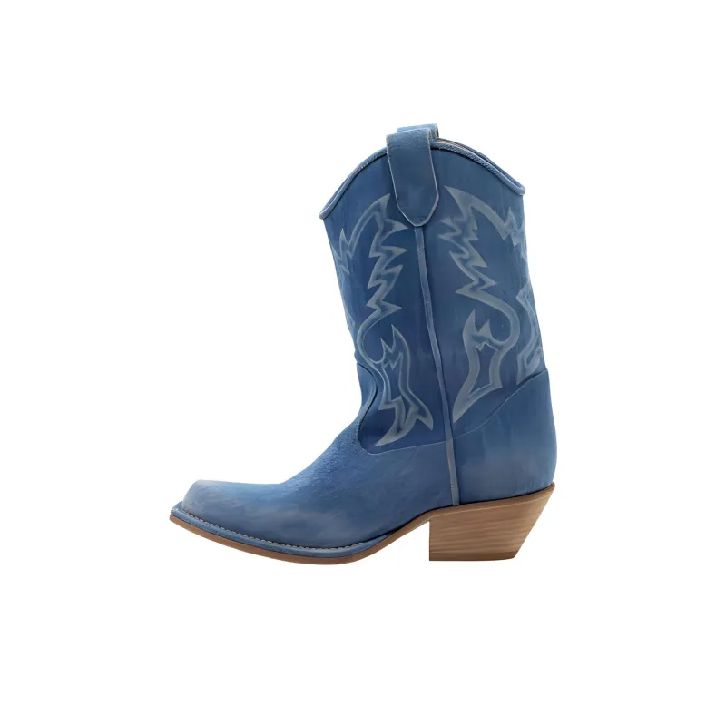 Vic Matie 50mm Denim Cowboy Boots-0
